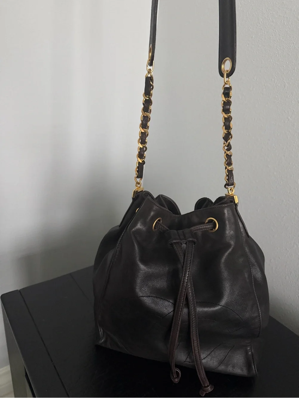 CHANEL vintage drawstring